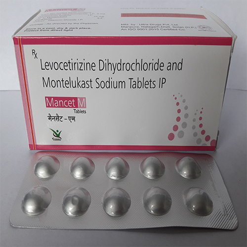 Product Name: Mancet M , Compositions of Mancet M  are Levocetirizine Dihydrochloride and Montelukast Sodium Tablets IP  - Orange Biotech Private Limited