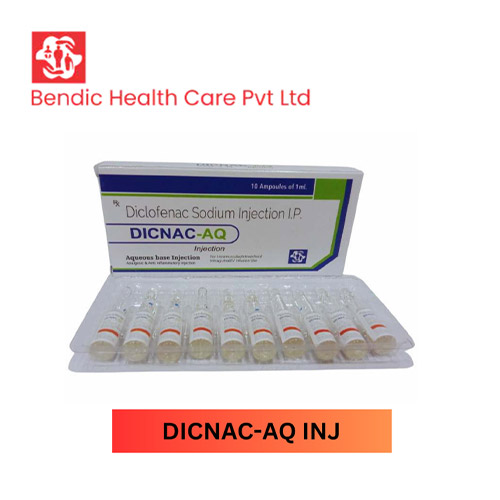 Product Name: DICNAC AQ, Compositions of Diclofenac Sodium Injection IP are Diclofenac Sodium Injection IP - Bendic Healthcare Private Limited