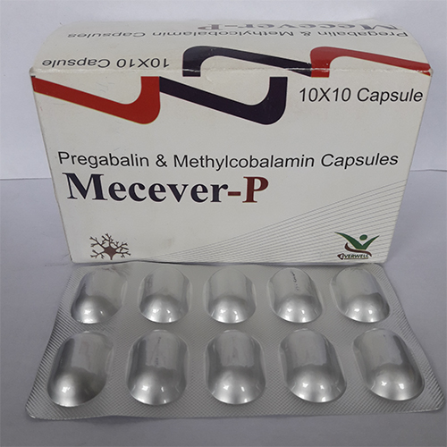 Product Name: Mecever P, Compositions of Mecever P are Pregabalin & Methylcobalamin Capsules  - Orange Biotech Private Limited