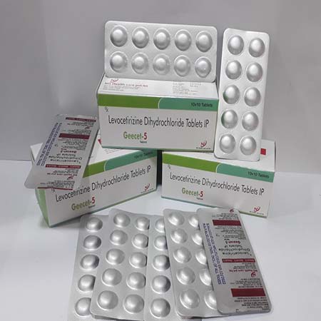 Product Name: Geecet 5, Compositions of Geecet 5 are Levocetirizine Dihydrochloride Tablets IP - NG Healthcare Pvt Ltd