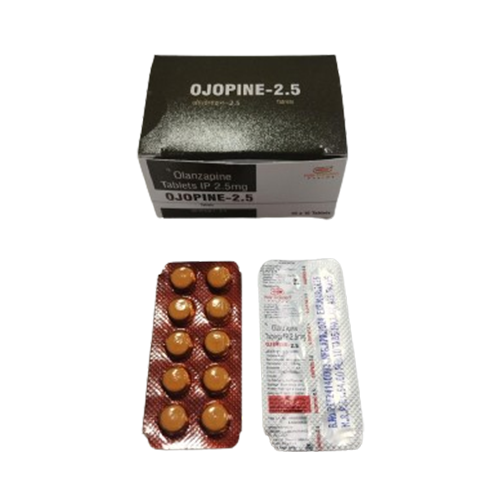 Product Name: Ojopine 2.5, Compositions of Ojopine 2.5 are Olanzapine Tablets IP 2.5mg - Holy Evolution Pharma