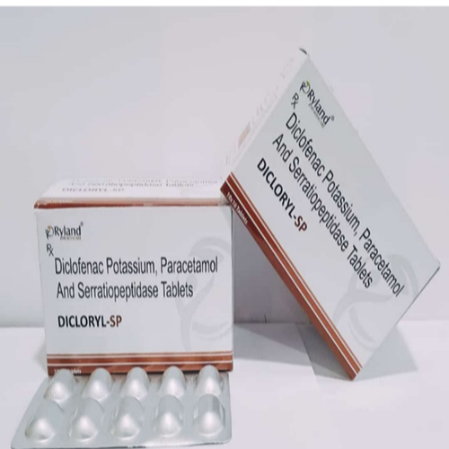 Product Name:  Dicloryl sp, Compositions of  Dicloryl sp are Diclofenac Potassium And Serratioptidase tablets - Ryland Health Care