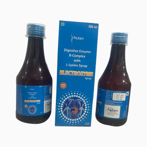 Product Name: ELECTROZYNE, Compositions of ELECTROZYNE are Digestive Enzyme  B Complex with L-Lysine Syrup  - Access Life Science