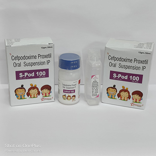 Product Name:  S Pod 100, Compositions of Cefpodoxime Proxetil Oral Suspension IP are Cefpodoxime Proxetil Oral Suspension IP - Starzac Formulations Private Limited