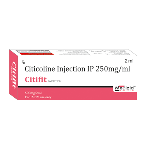 Product Name: Citifit, Compositions of Citicoline Injection IP 250mg/ml are Citicoline Injection IP 250mg/ml - Medizia Biotech