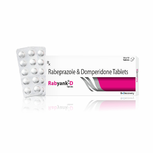 Product Name: Rabyank D, Compositions of Rabyank D are Rabeprazole & Domperidone Tablets - Biodiscovery Lifesciences Private Limited