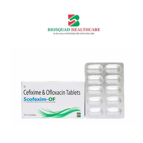 Product Name: SCOFEXIM OF, Compositions of SCOFEXIM OF are Cefixime & Ofloxacin Tablets  - Biosquad Healthcare