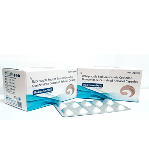 Product Name: Rabtane DSR, Compositions of Rabtane DSR are Rabeprazole Sodium (Enteric Coated) & Domperidone (Sustained Release) Capsules - Ryland Health Care