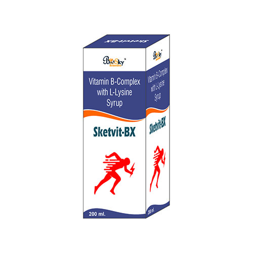 Product Name: Sketvit BX, Compositions of Sketvit BX are Vitamin B-Complex with L-Lysene Syrup - Biosky Remedies