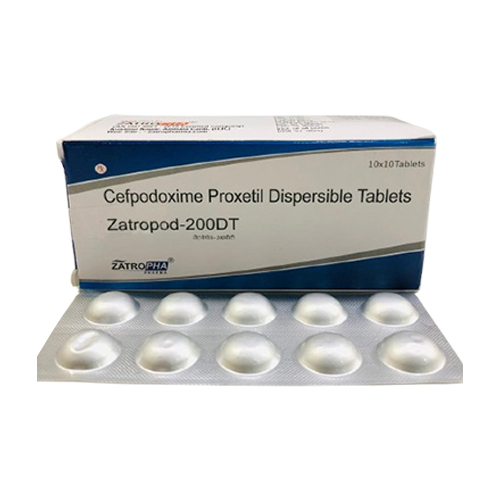 Product Name: Zatropod 200DT, Compositions of Zatropod 200DT are Cefpodoxime Proxetil Dispersible Tablets - Zatropha Pharma