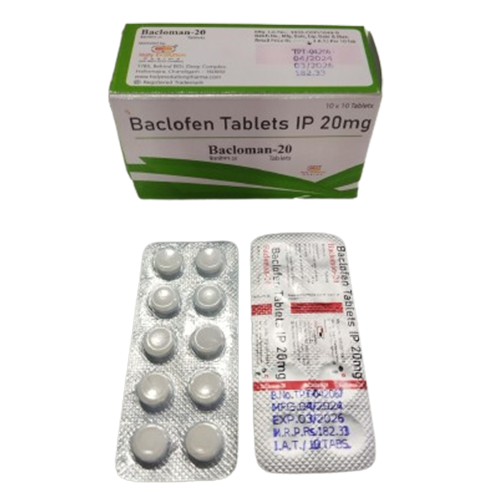 Product Name: Bacloman 20, Compositions of Bacloman 20 are Baclofen Tablets IP 20mg - Holy Evolution Pharma