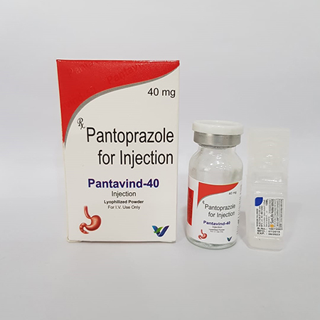 Product Name: PANTAVIND 40, Compositions of PANTAVIND 40 are Pantoprazole for Injection - Vindcare Lifesciences