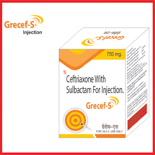 Product Name: Grecef 750, Compositions of Grecef 750 are Ceftriaxone  & Sulbactam for Injection - Greef Formulations