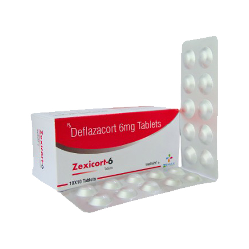 Product Name: Zexicort 6, Compositions of Zexicort 6 are Deflazacort 6mg Tablets - Zemax Pharma