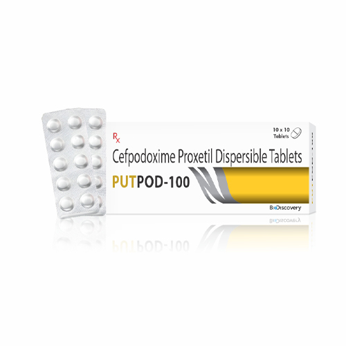 Product Name: PUTPOD 100, Compositions of PUTPOD 100 are Cefpodoxime Proxetil Dispersible Tablets - Biodiscovery Lifesciences Private Limited