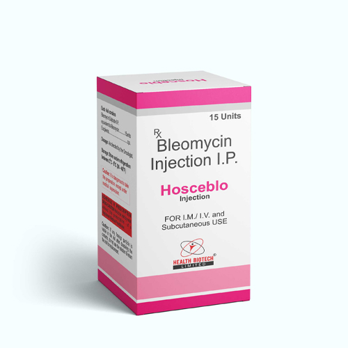 Product Name: Hosceblo Injection, Compositions of Hosceblo Injection are Bleomycin Injection I.P. - Health Biotech Limited