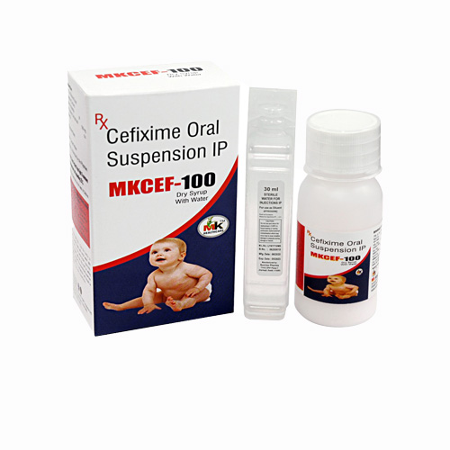 Product Name: MKCEF 100 Dry Syrup, Compositions of Cefixime Oral Suspension IP are Cefixime Oral Suspension IP - MK Healthcare