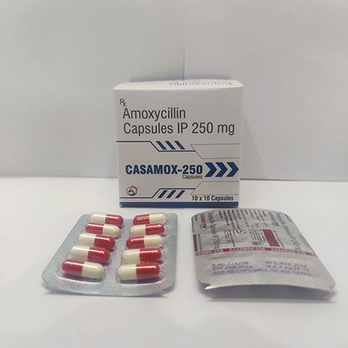 Product Name: Casamox 250, Compositions of Amoxycillin Capsules IP 250mg are Amoxycillin Capsules IP 250mg - Medicasa Pharmaceuticals