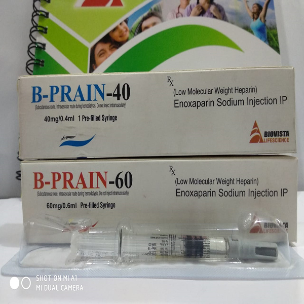 Product Name: B Prain 40, Compositions of B Prain 40 are Enoxaparin Sodium Injection IP - Biovista Lifesciences