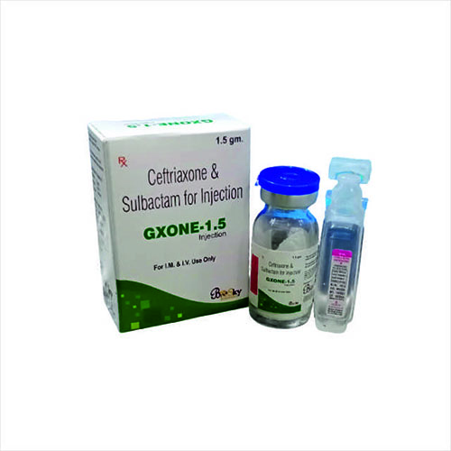 Product Name: Gxone 1.5, Compositions of Gxone 1.5 are Ceftriaxone & sulbactom For Injection - Biosky Remedies