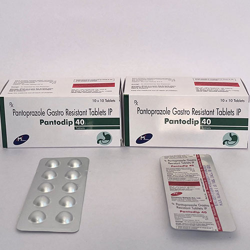 Product Name: Pantodip 40, Compositions of Pantoprazole Gastro Resistant are Pantoprazole Gastro Resistant - Mondove Biotech Pvt Ltd