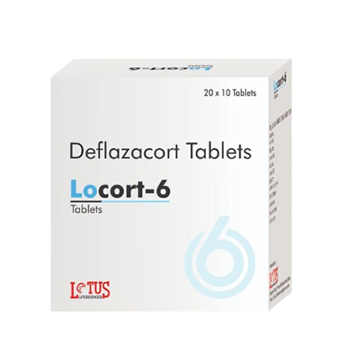 Product Name: Locort 6 , Compositions of Locort 6  are Deflazacort Tablets  - Jonathan Biocare