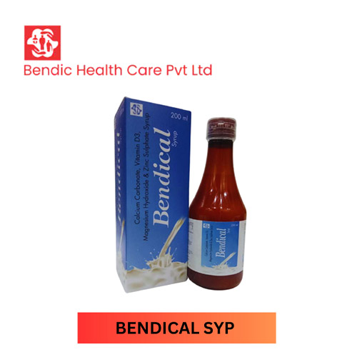 Product Name: BENDICAL, Compositions of Calcium Carbonate, Vatimin D3, Magnesium Hydroxide & Zinc Sulphate Syrup are Calcium Carbonate, Vatimin D3, Magnesium Hydroxide & Zinc Sulphate Syrup - Bendic Healthcare Private Limited