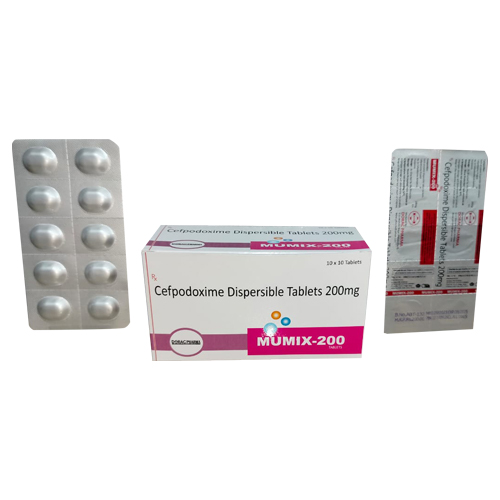 Product Name: MUMIX 200, Compositions of MUMIX 200 are Cefpodoxime Dispersible Tablets 200mg - Access Life Science