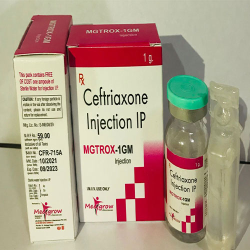 Product Name: Mgtrox , Compositions of Ceftriaxone are Ceftriaxone - MediGrow Lifesciences