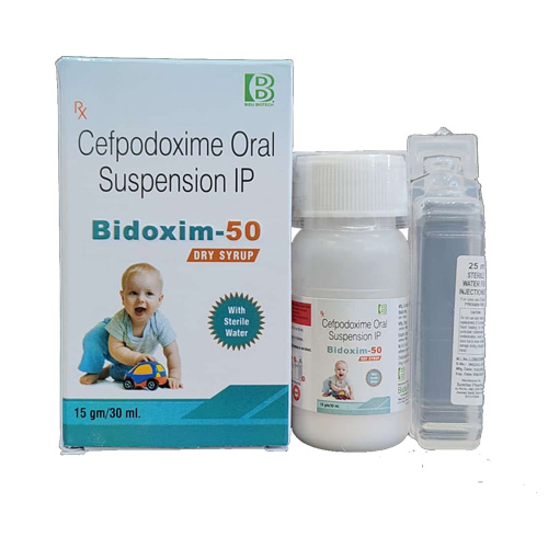 Product Name: Bidoxim 50, Compositions of Cefpodoxime Oral Suspension IP are Cefpodoxime Oral Suspension IP - Bidu Biotech