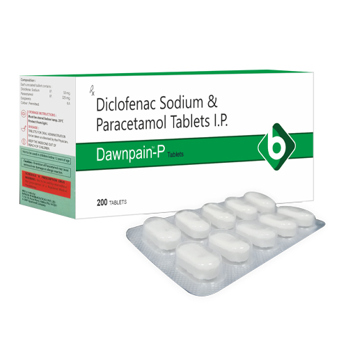 Product Name: DAWNPAIN P, Compositions of Diclofenac  Sodium & Paracetamol Tablets I.P. are Diclofenac  Sodium & Paracetamol Tablets I.P. - Biopolis Lifesciences Private Limited