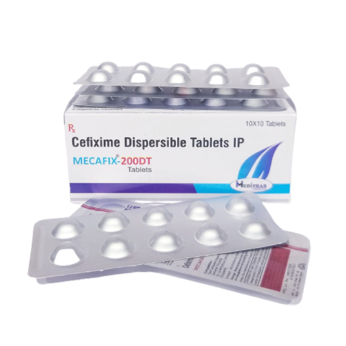 Product Name: Mecafix 200 DT, Compositions of Cefixime Dispersible Tablets IP are Cefixime Dispersible Tablets IP - Mediphar Lifesciences Private Limited