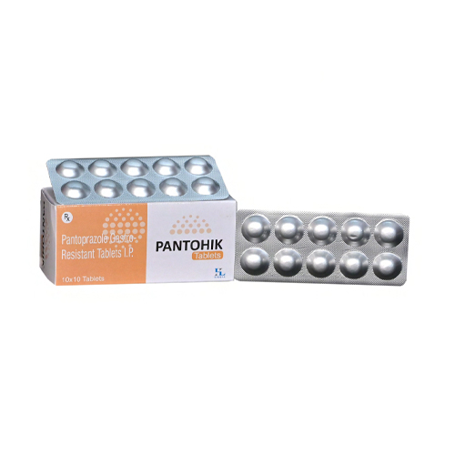 Product Name: PANTOHIK, Compositions of PANTOHIK are Pantoprazole Gastro- Resistant Tablets 1.P - Hikona Lifesciences