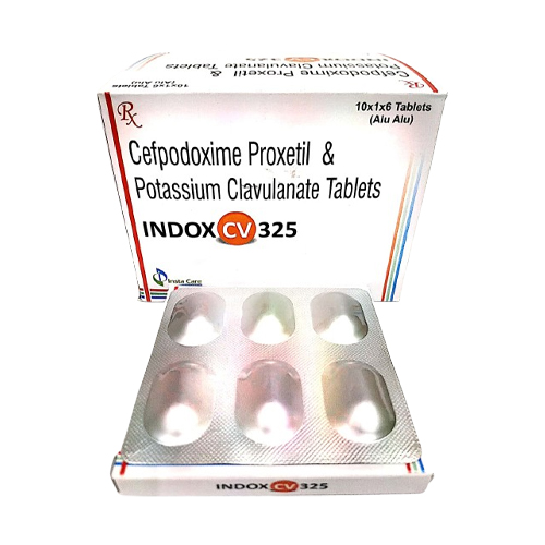 Product Name: INDOT CV 325, Compositions of INDOT CV 325 are Cefpodoxime Proxetil & Potassium Clavulante Tablets  - Insta Care Lifesciences