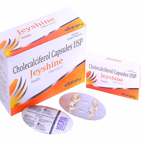 Product Name: Jeyshine, Compositions of Jeyshine are Cholecalciferol Capsules USP - Ellanjey Lifesciences