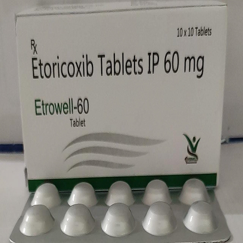 Product Name: Etrowell 60 , Compositions of Etrowell 60  are Etoricoxib Tablets IP 60 mg  - Everwell Pharma Private Limited