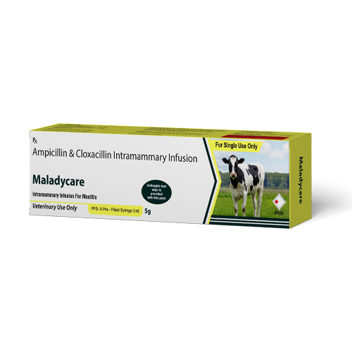 Product Name: MALADYCARE, Compositions of MALADYCARE are Ampicillin & Cloxacillin intramammary Infusion - Health Biotech Limited