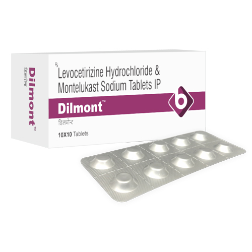 Product Name: DILMONT, Compositions of DILMONT are Levocetirizine Hydochloride & Montelukast Sodium Tablets IP - Biopolis Lifesciences Private Limited