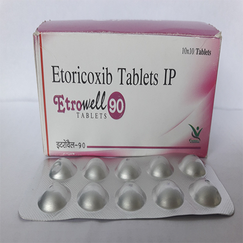 Product Name: Etrowell  90, Compositions of Etrowell  90 are Etoricoxib Tablets IP  - Orange Biotech Private Limited