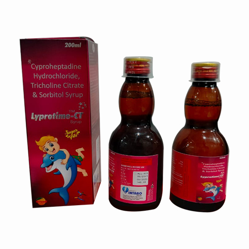 Product Name: LYPROTIME CT, Compositions of LYPROTIME CT are Cyproheptadine Hydrochloride,Tricholine Citrate and Sorbitol Syrup - Access Life Science