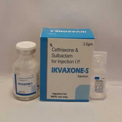 Product Name: Ikvaxone S, Compositions of Ikvaxone S are Ceftriaxone & Sulbactam for injection  - Ikvans Pharma