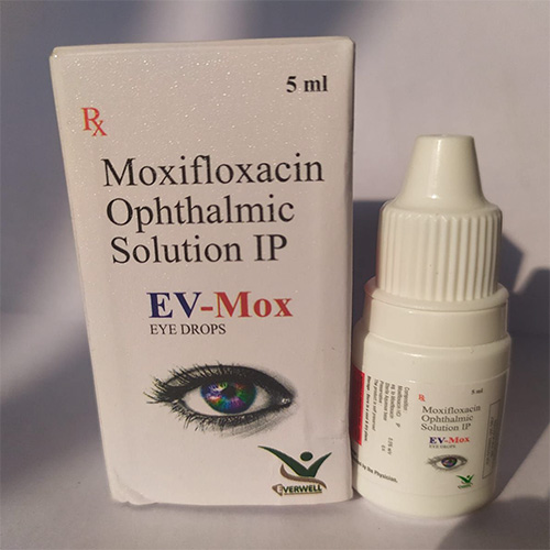 Product Name: EV Mox , Compositions of EV Mox  are Moxifloxacin Ophthalmic Solution IP  - Everwell Pharma Private Limited