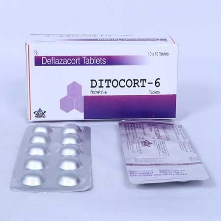 Product Name: Ditocort 6, Compositions of Deflazacort Tablets are Deflazacort Tablets - Asgard Labs Private Limited