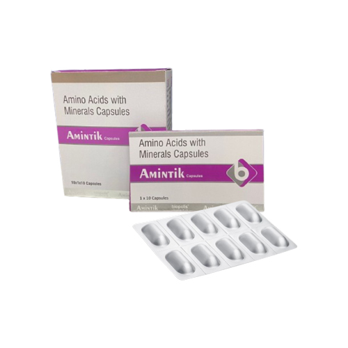 Product Name: AMINTIK, Compositions of Amino Acids With Minerals Capsules  are Amino Acids With Minerals Capsules  - Biopolis Lifesciences Private Limited