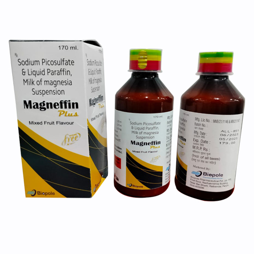 Product Name: MAGNEFFIN, Compositions of MAGNEFFIN are Sodium Picosulfate & Liquid Paraffin, Milk of Magnesia Suspension - Access Life Science