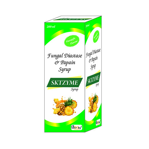 Product Name: Sktzyme, Compositions of Sktzyme are Fungle Diastase & Papain Syrup - Biosky Remedies