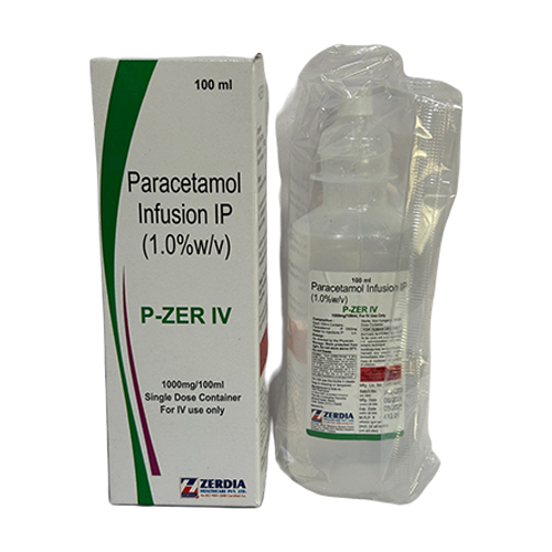 Product Name: P ZER IV, Compositions of P ZER IV are Paracetamol Infusion IP (1.0%w/v) - Zerdia Healthcare Private Limited