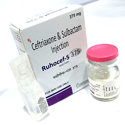 Product Name: Ruhocef S 375, Compositions of Ruhocef S 375 are Ceftriaxone & Sulbactam Injection - Euphony Healthcare