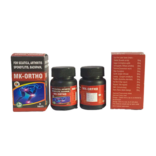 Product Name: MK ORTHO, Compositions of FOR SCIATICA, ARTHRITIS SPONDYLITIS, BACKPAIN, are FOR SCIATICA, ARTHRITIS SPONDYLITIS, BACKPAIN, - MK Healthcare