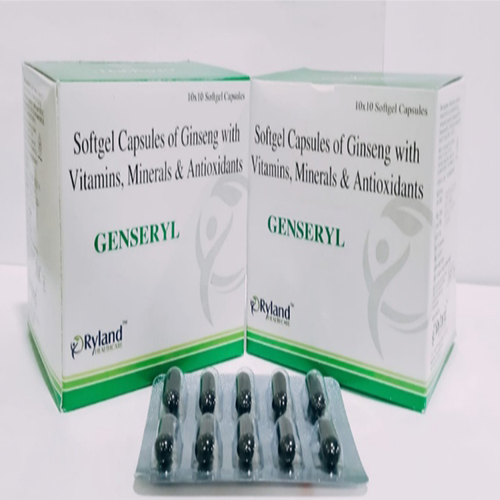 Product Name: Genseryl, Compositions of Genseryl are Softgel Capsule of Ginseng with Vitamin Mineral And Antioxidants - Ryland Health Care